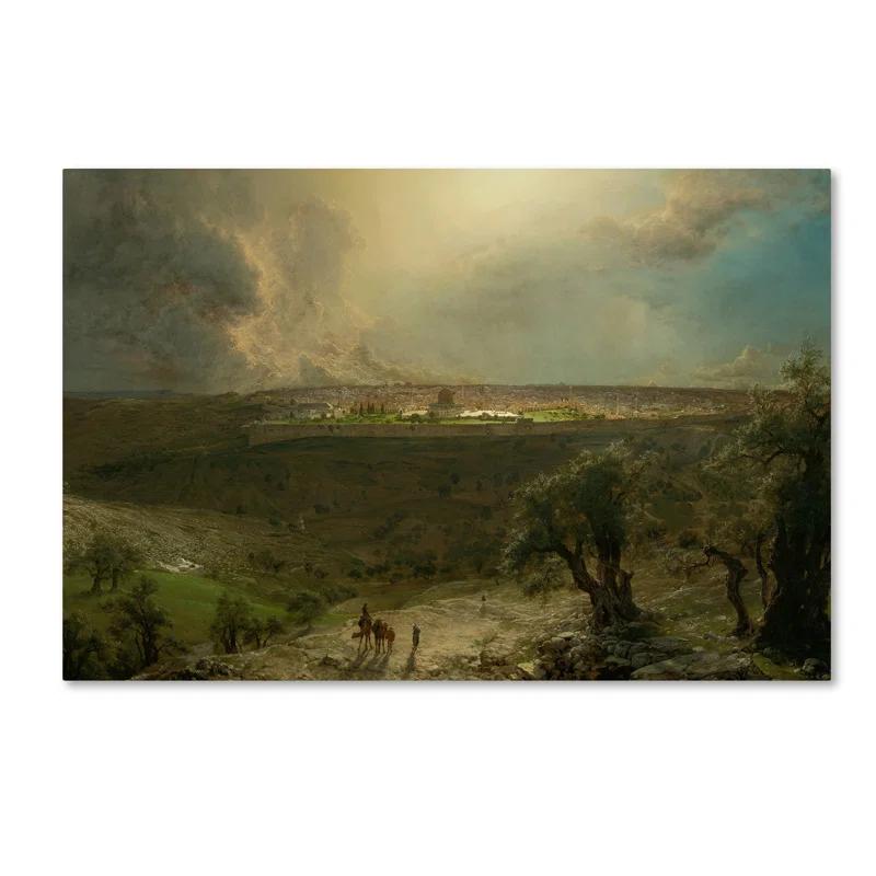 Trademark Fine Art " Jerusalem From The Mount Of Olives " by Church
