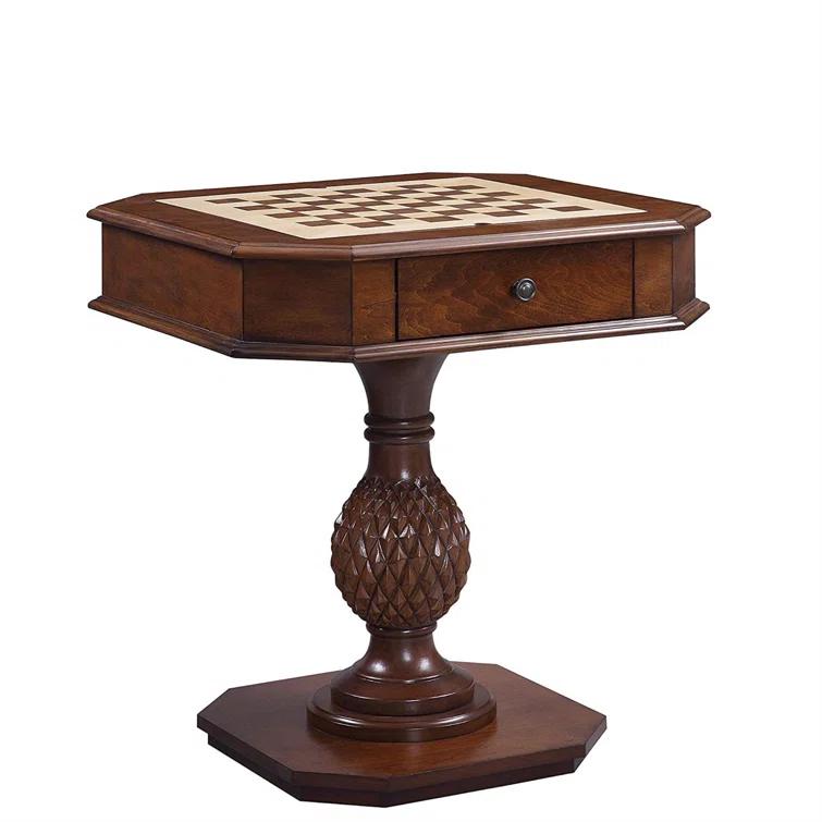 Benzara Benzara 28'' L Solid + Manufactured Wood Checkers Game Set