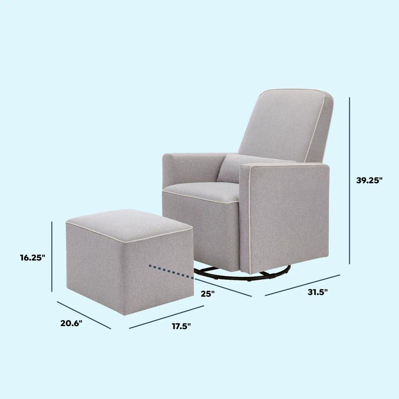 daVinci Olive Swivel Glider with Ottoman