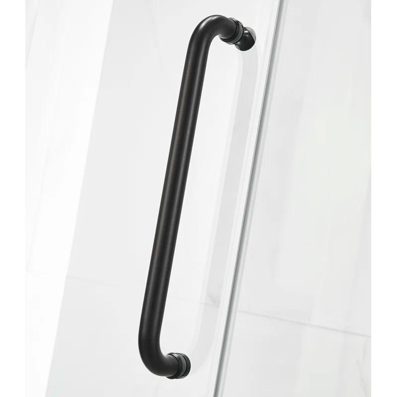 ANZZI SD-AZ13-01MB Madam Series 48" W x 76" H Single Sliding Semi-Frameless Shower Door