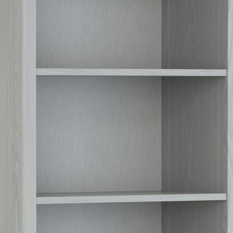 Simpli Home Amherst 30"W Solid Wood 5 Shelf Bookcase with Adjustable Shelves