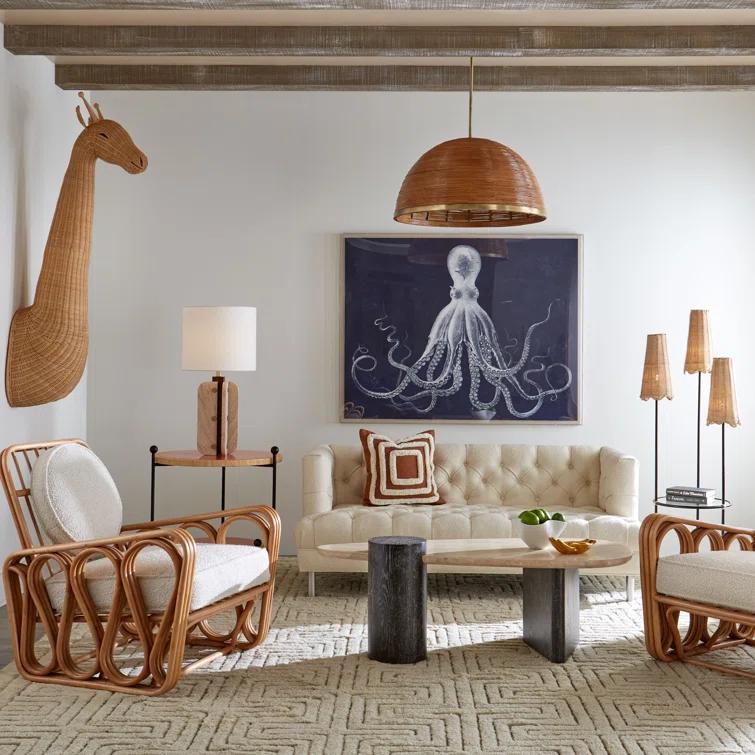 Jonathan Adler Oeuf Stone Top Coffee Table