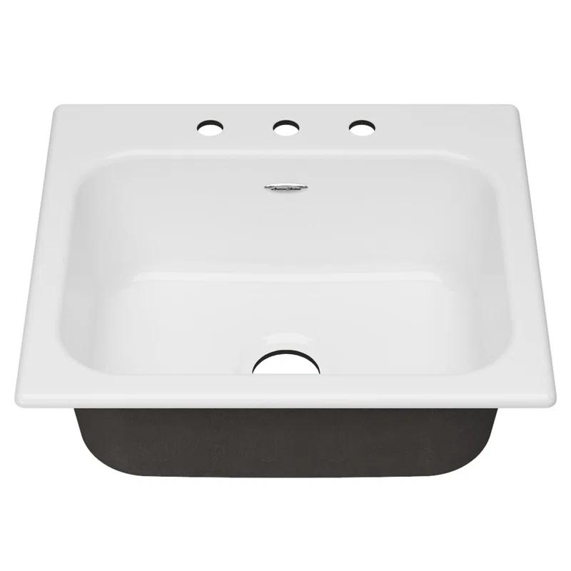 American Standard 77SB25223.308 Quince 25'' L Drop-In Single Bowl Cast Iron Kitchen Sink