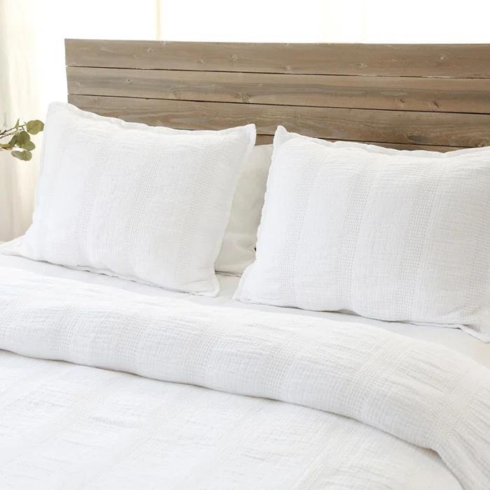 Nantucket Cotton Matelassé Coverlet by Pom Pom at Home - Midnight / King