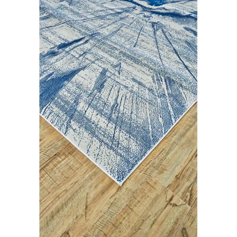 Wrought Studio™ Aveneil Abstract Cobalt Area Rug