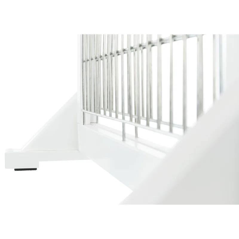 TRIXIE TRIXIE Adjustable Wooden Freestanding Pet Gate, 24" Tall Step Over, Expands to 42.5", Pet Barrier