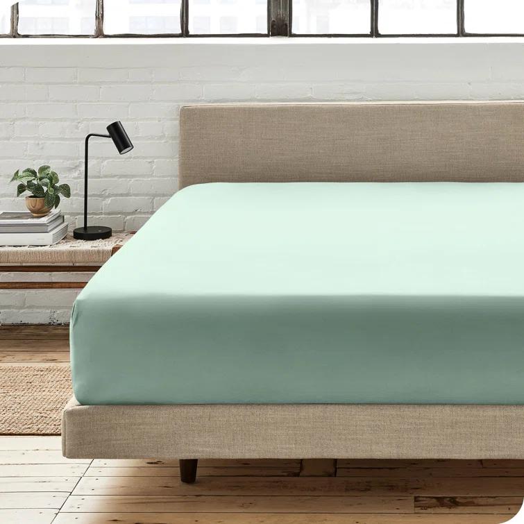 Bare Home 260 Thread Count Organic Cotton Percale Fitted Sheet