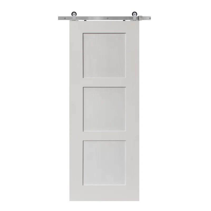 Barndoorz Solid + Manufactured Wood Matte without Installation Hardware Kit Barn Door