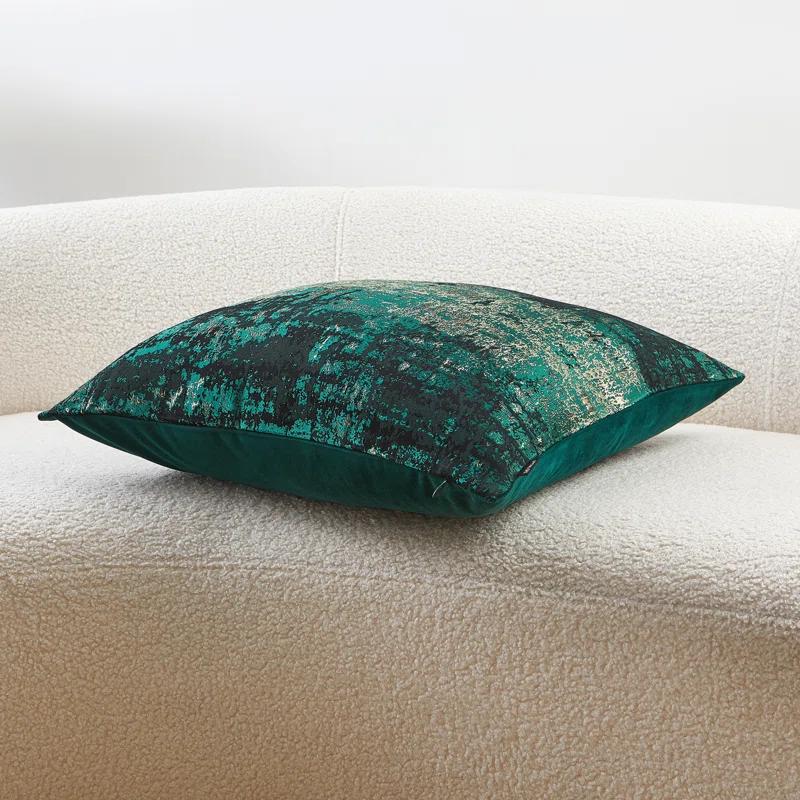 THE-TINOART Glam Jacquard & Velvet Throw Square Accent Pillow Cover 20"x20" 1Piece