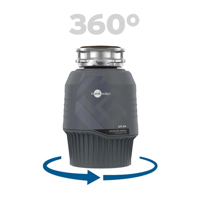 Evolution 0.75HP, 3/4 HP Garbage Disposal, Advanced Series Continuous Feed Food Waste Disposer