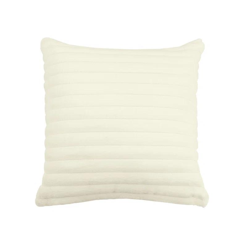 Furry Faux Fur Reversible Throw Pillow