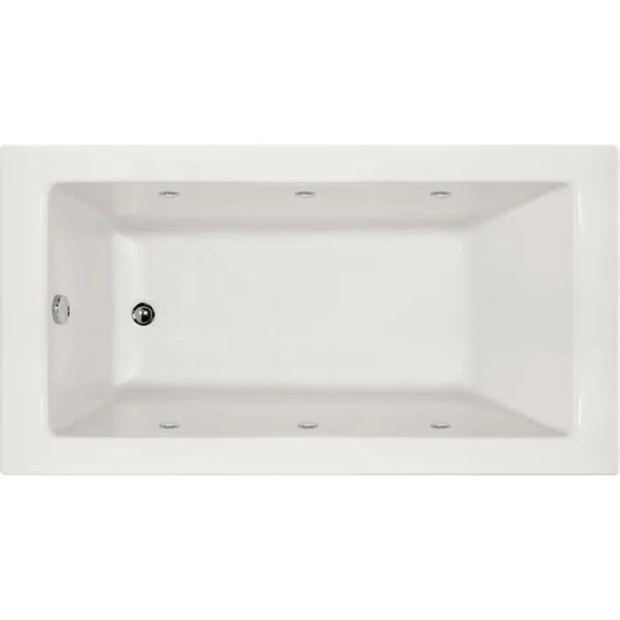 Hydro Systems Sydney 60'' x 34'' Alcove / Tile In Whirlpool Acrylic Bathtub SYD6034AWP-WHI-LH-WOV.WHI
