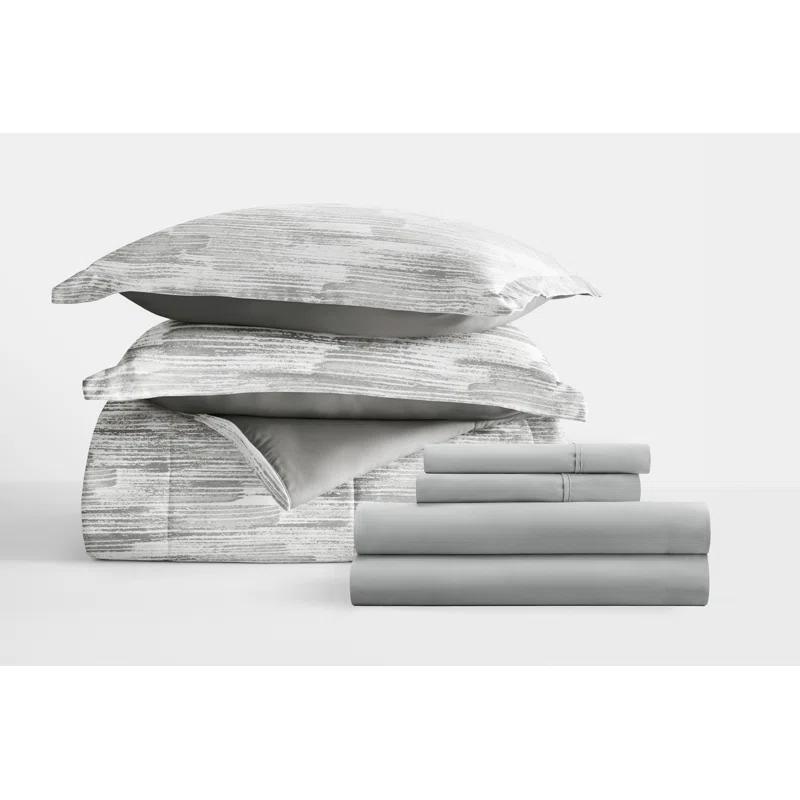 7-Piece Bedding Bundle - Pattern Comforter and Sheet Set