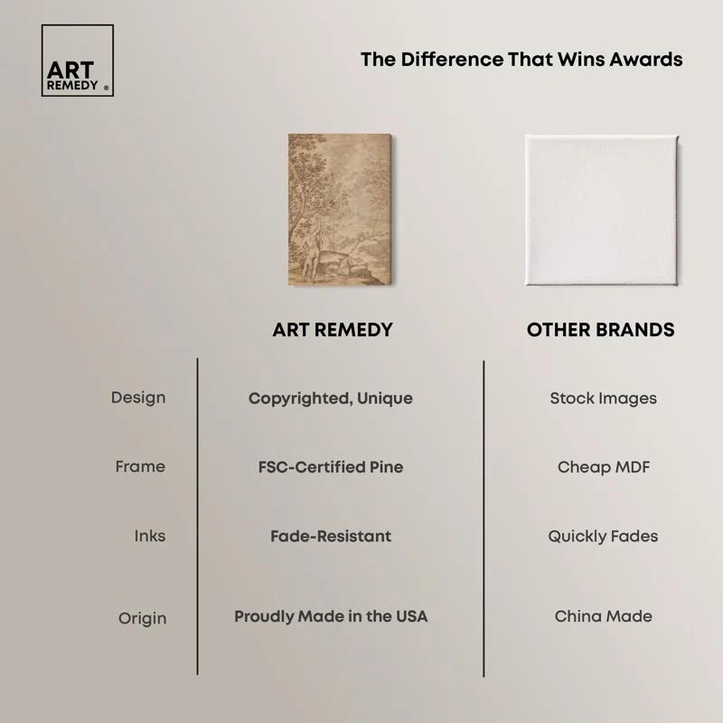 Art Remedy Unveiled in Nature Canvas Vintage Landscape Art by Art Remedy