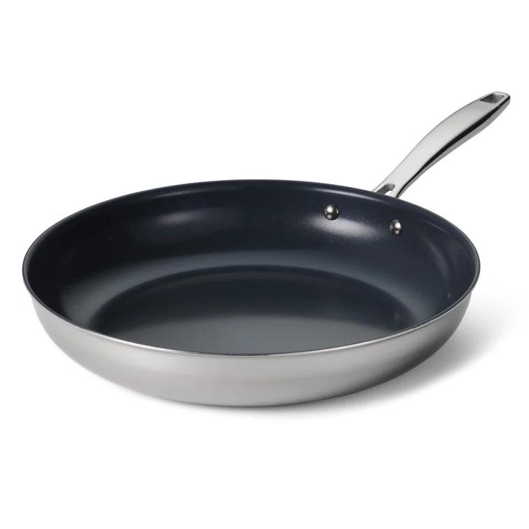 Tramontina Tramontina Signature Tri-Ply Clad Stainless Steel Frying Pan with Ceramic Non Stick Interior