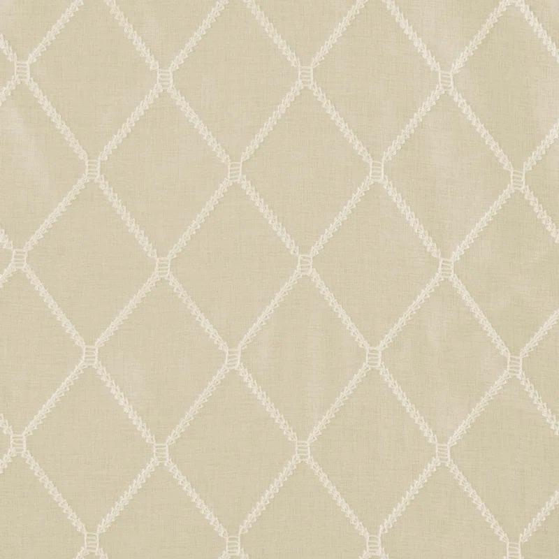 Madison Park Irina Diamond Sheer Embroidered Single Waterfall Valance