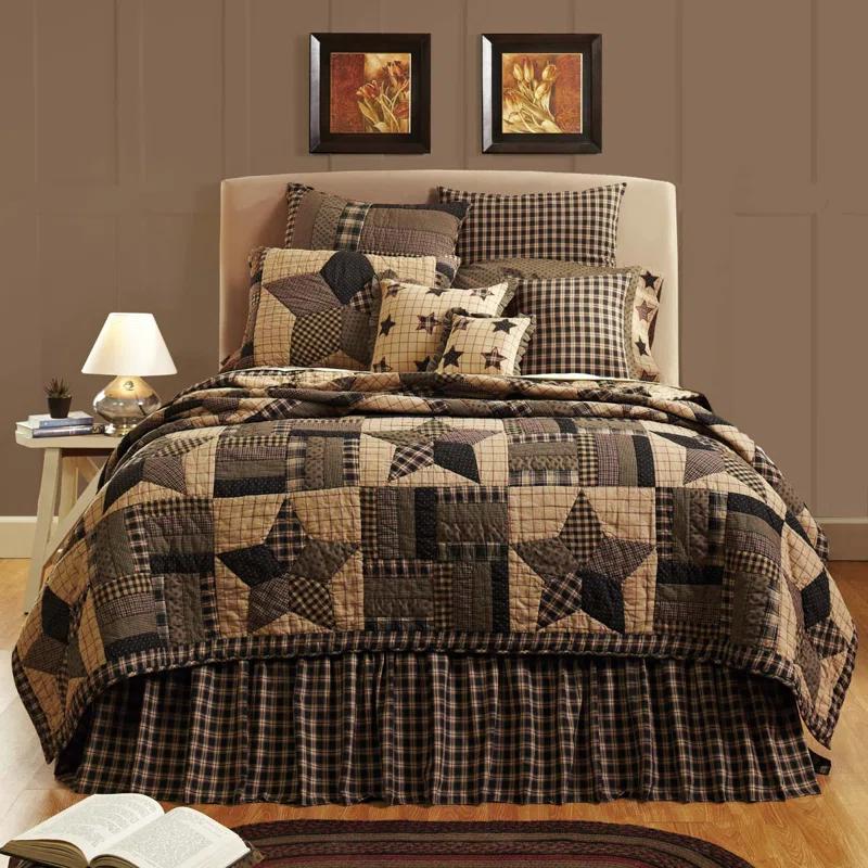 VHC Brands Bingham Farmhouse / Country Cotton Patchwork Quilt