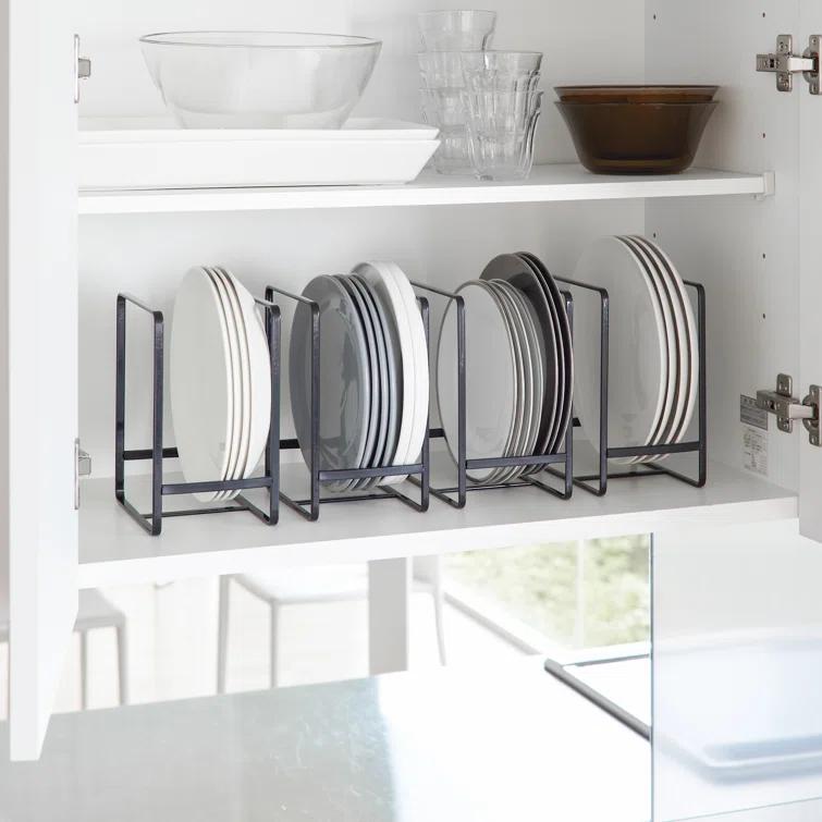 Yamazaki Home Plate Rack/Dish Stand/Dish Storage/Plate Holder, Large, Steel, Large