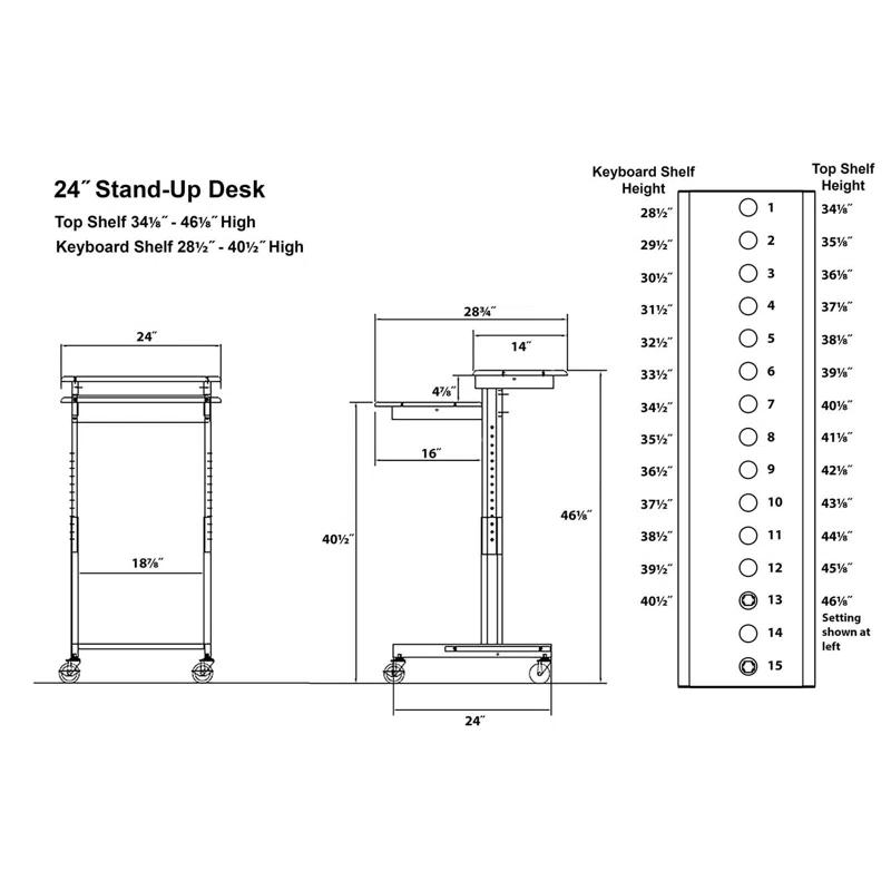 Adjustable Metal Base Standing Desk