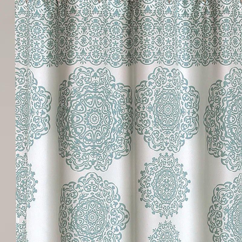 Lush Decor Stripe Medallion Shower Curtain