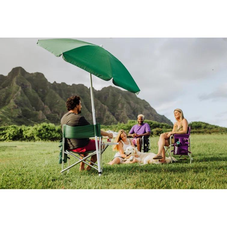 Picnic Time Sports Outdoor Portable Camp Chair with Side Table