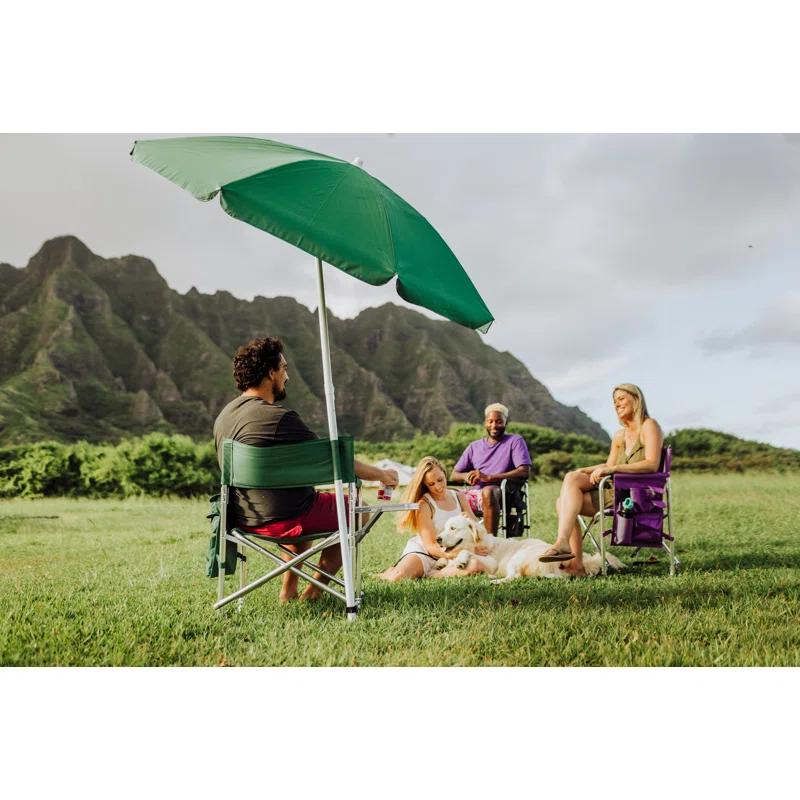 Picnic Time Sports Outdoor Portable Camp Chair with Side Table