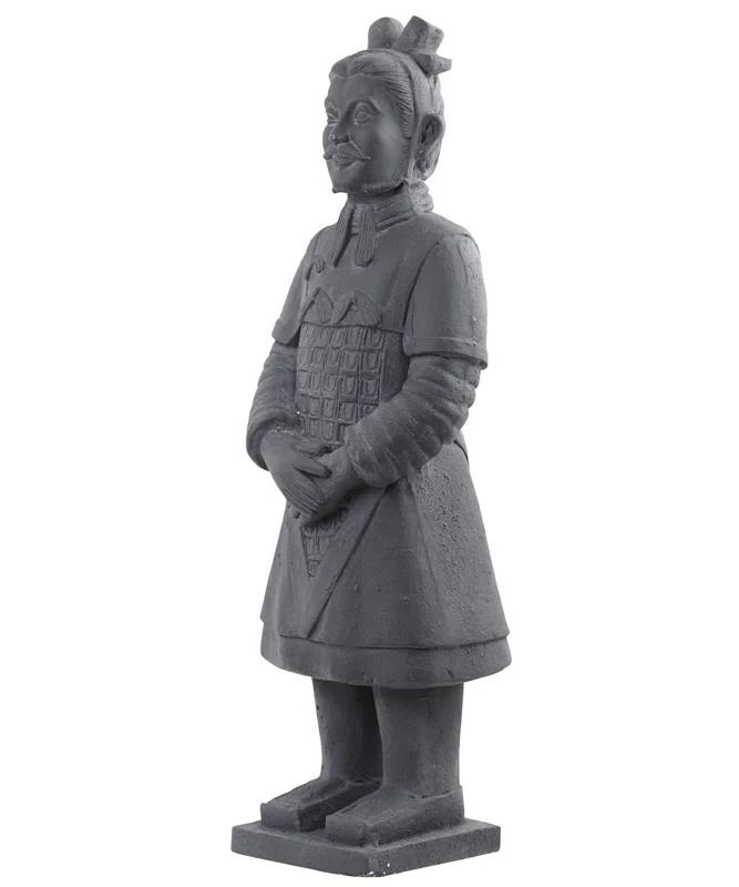 Arlmont & Co. Atas Warrior Weather Resistant Stone Garden Statue