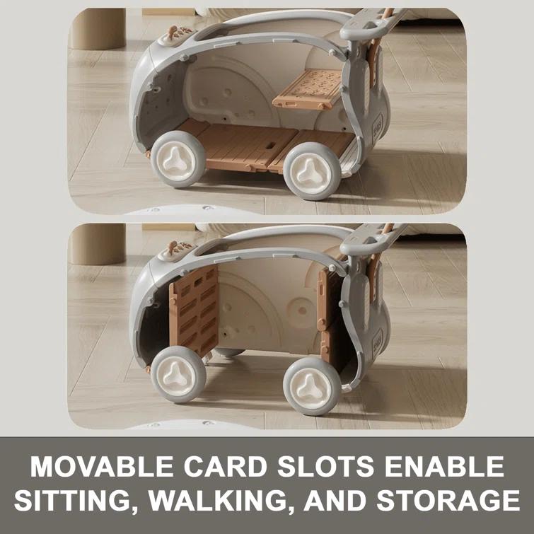 Topteng 5 In 1 Push/Pull Ride on Car for Toddlers