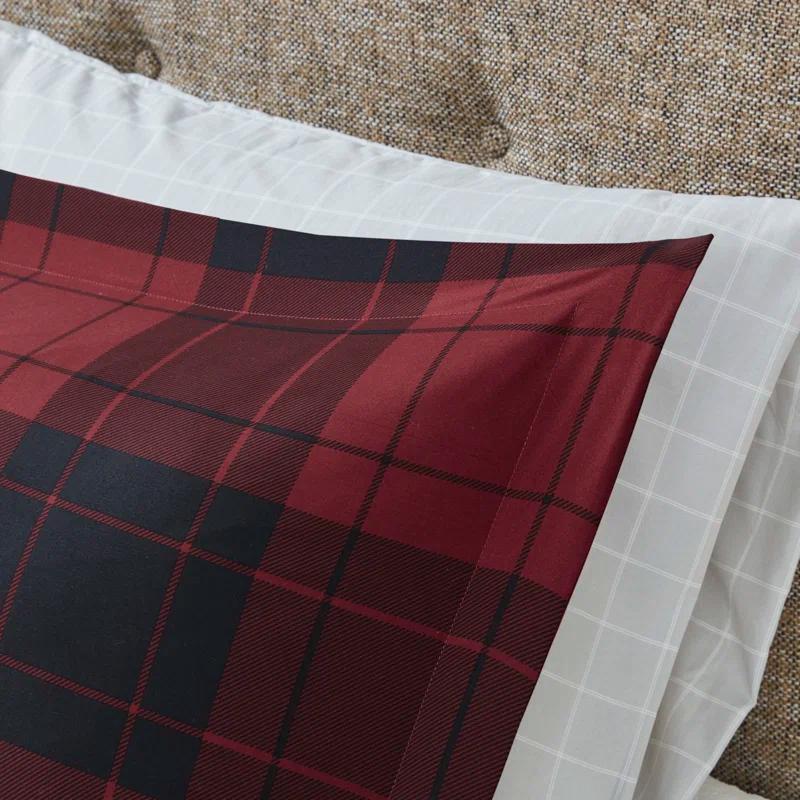Everest Reversible Plaid Comforter Set with Bed Sheets