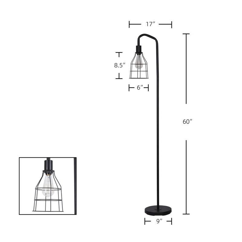 Catalina Lighting 60'' Black Arched Floor Lamp
