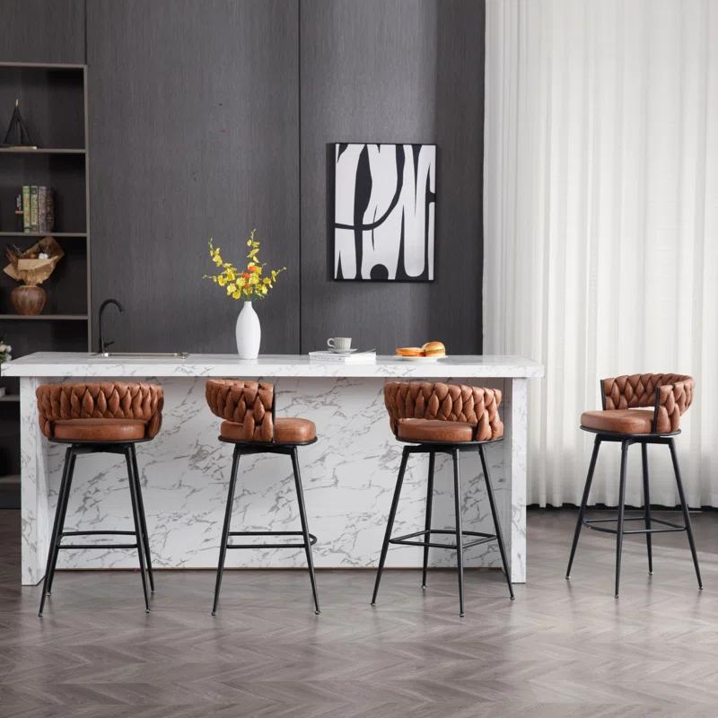 Kymberlynn Swivel Bar Stool (Set of 2)