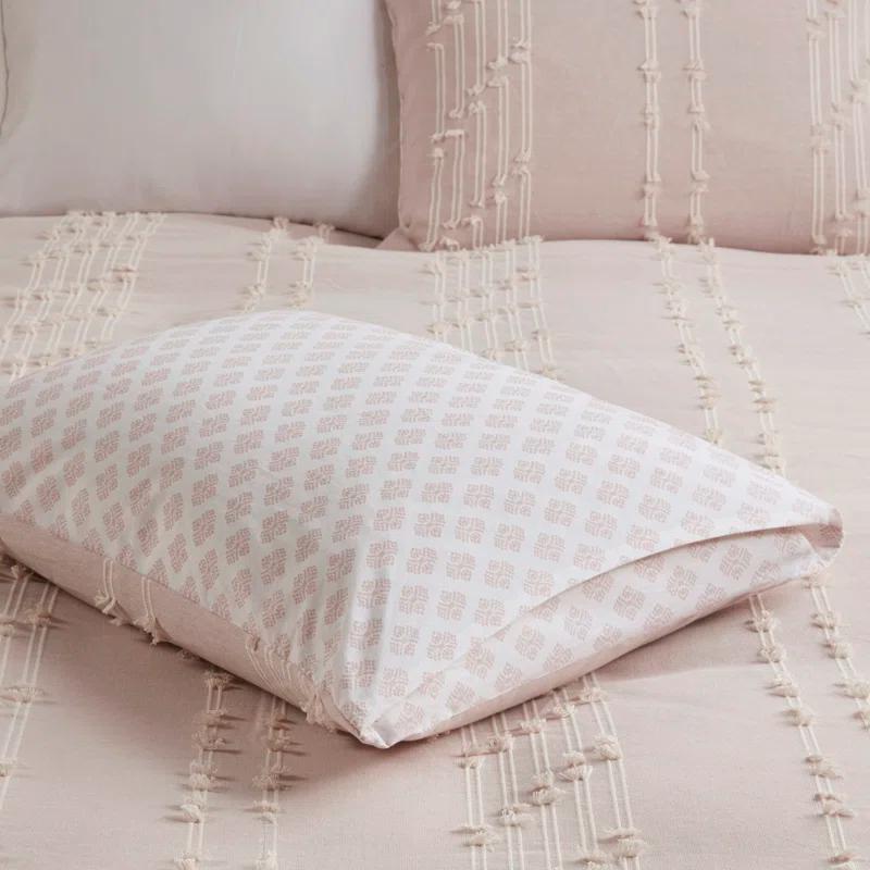 INK+IVY 3 Piece Cotton Jacquard Bedding Set