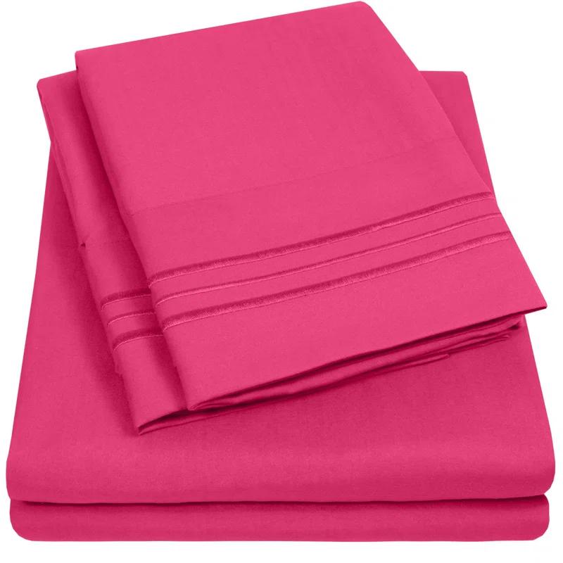 Sweet Home Collection Luxurious Classic Soft Solid 1800 Series Microfiber Sheet Set, Various Colors and Sizes