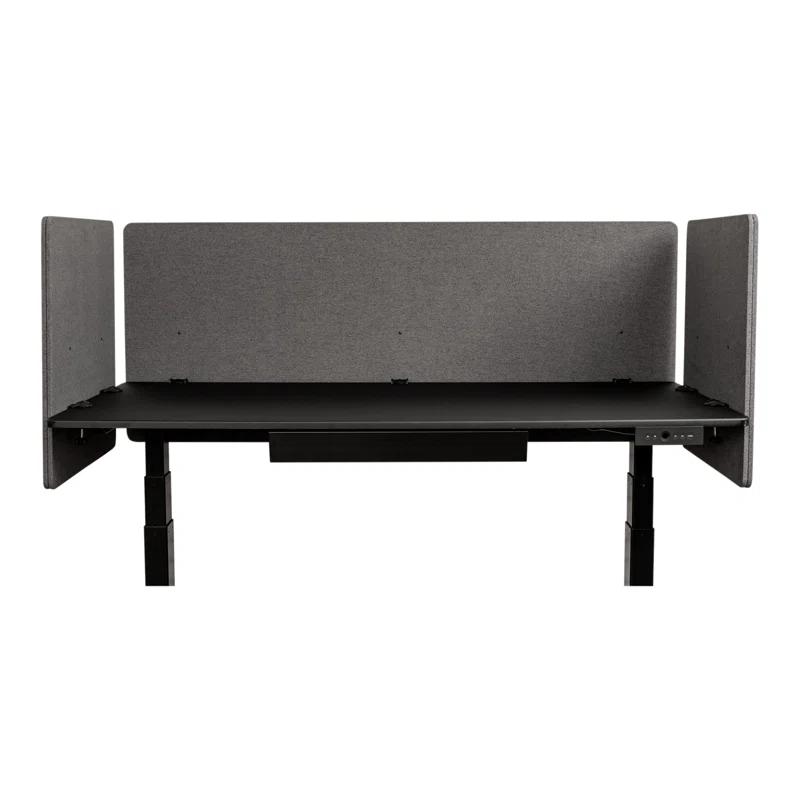 Stand Up Desk Store Fabric 3 Panel Desk Partition
