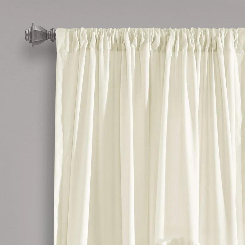 Lush Decor Synthetic Semi Sheer Single Curtain Panel Single Panel