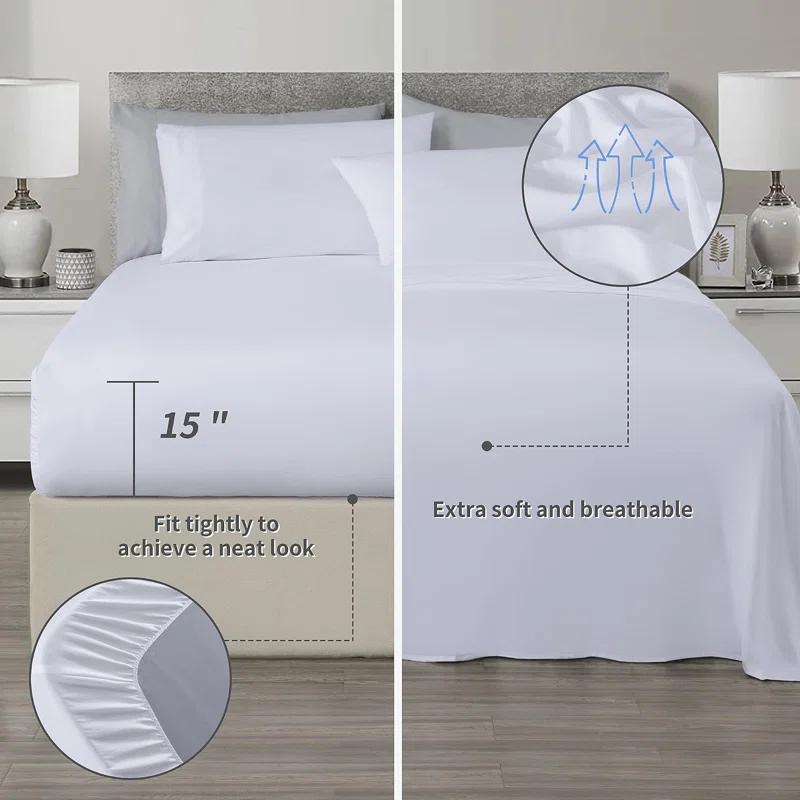 Chezmoi Collection Briar Microfiber Bed in a Bag Comforter Set