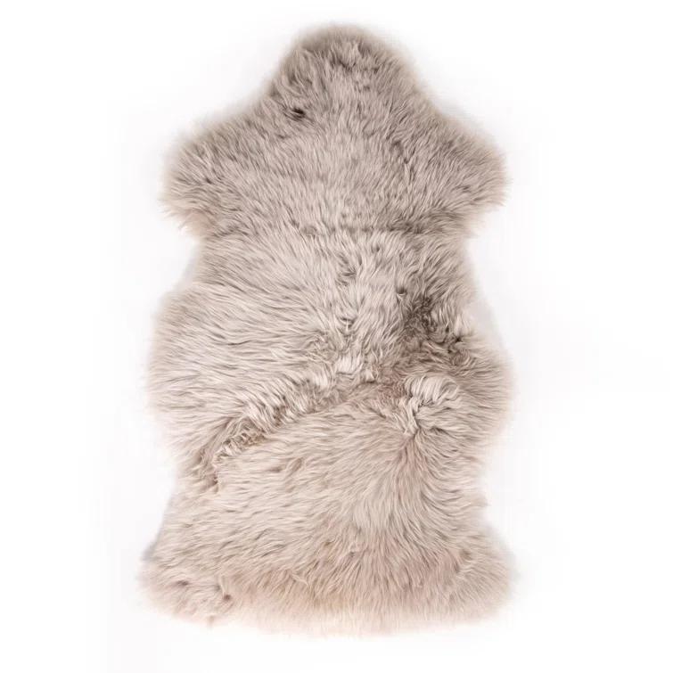 Vale Ombre Sheepskin Throw - Gray