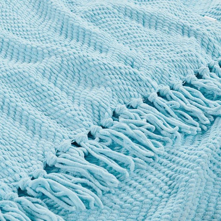 Home Soft Things Tweed Knitted Throw Blanket