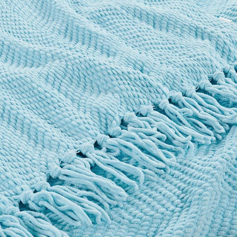 Home Soft Things Tweed Knitted Throw Blanket