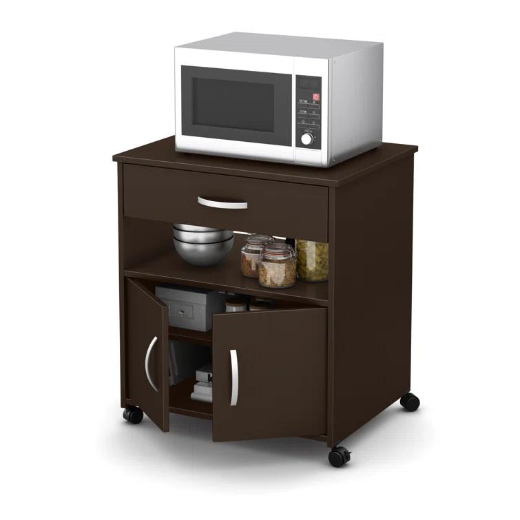 South Shore Axess 29.25'' H x 26.75'' W 2 - Cabinet Utility Cart with Wheels