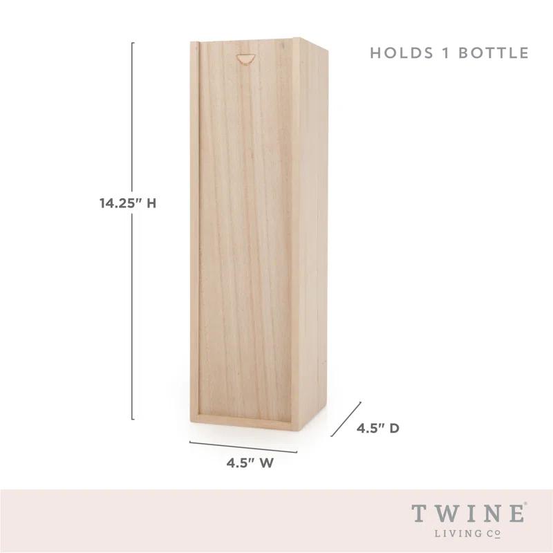 Twine Marketplace™ 1-Bottle Wood Wine Box
