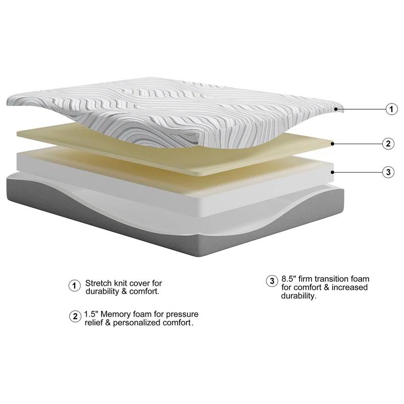 Signature Design by Ashley Serena 10'' Medium Memory Foam Mattress