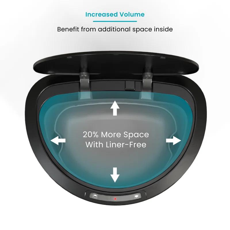 Home Zone Living 13 Gallon Automatic Trash Can With Motion Sensor, Black