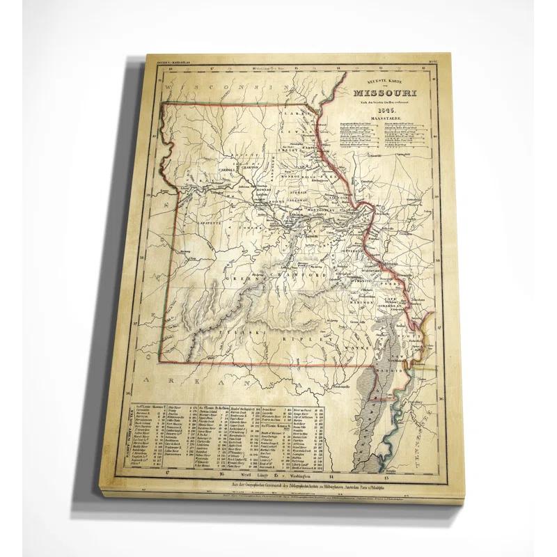 Wexford Home " Antique Map Missouri II "