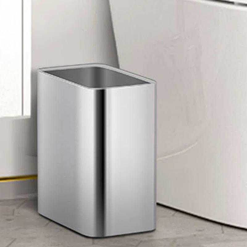 Stainless Steel Open-Top Trash Can - 2.1 Gallons