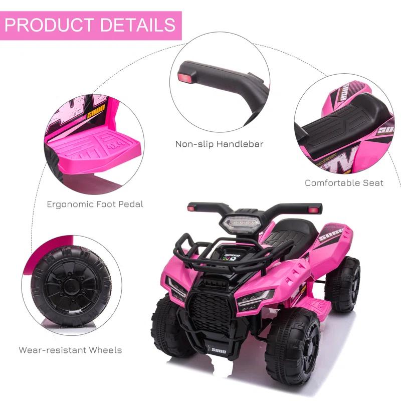 Aosom Aosom 6 Volt 1 Seater All-Terrain Vehicles Battery Powered Ride On
