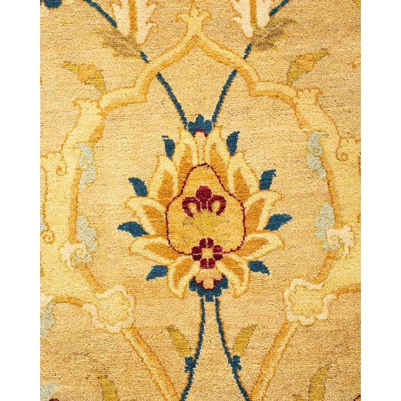 Solo Rugs Classic One-of-a-Kind Hand-Knotted New Age 8'1" x 10'7" Wool Area Rug in Beige/Ivory/Rust | Perigold