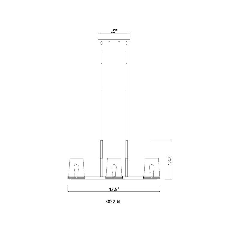 Z-Lite Callista 6 - Light Kitchen Island Pendant