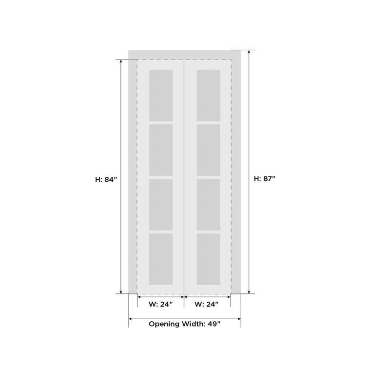 SARTODOORS 2666 Solid + Manufactured Wood Paneled Bi-Fold Door