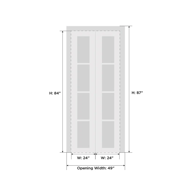 SARTODOORS 2666 Solid + Manufactured Wood Paneled Bi-Fold Door